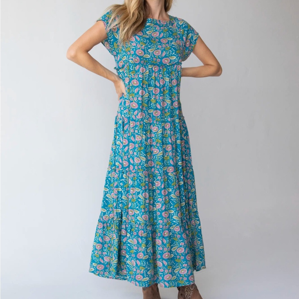 NATURAL LIFE Blue Floral Maxi Dress